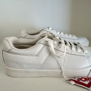 Women's Pony Shoes Classic White Low Leather Upper Size 10